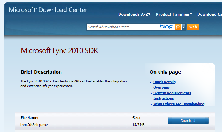 how to download lync 2010